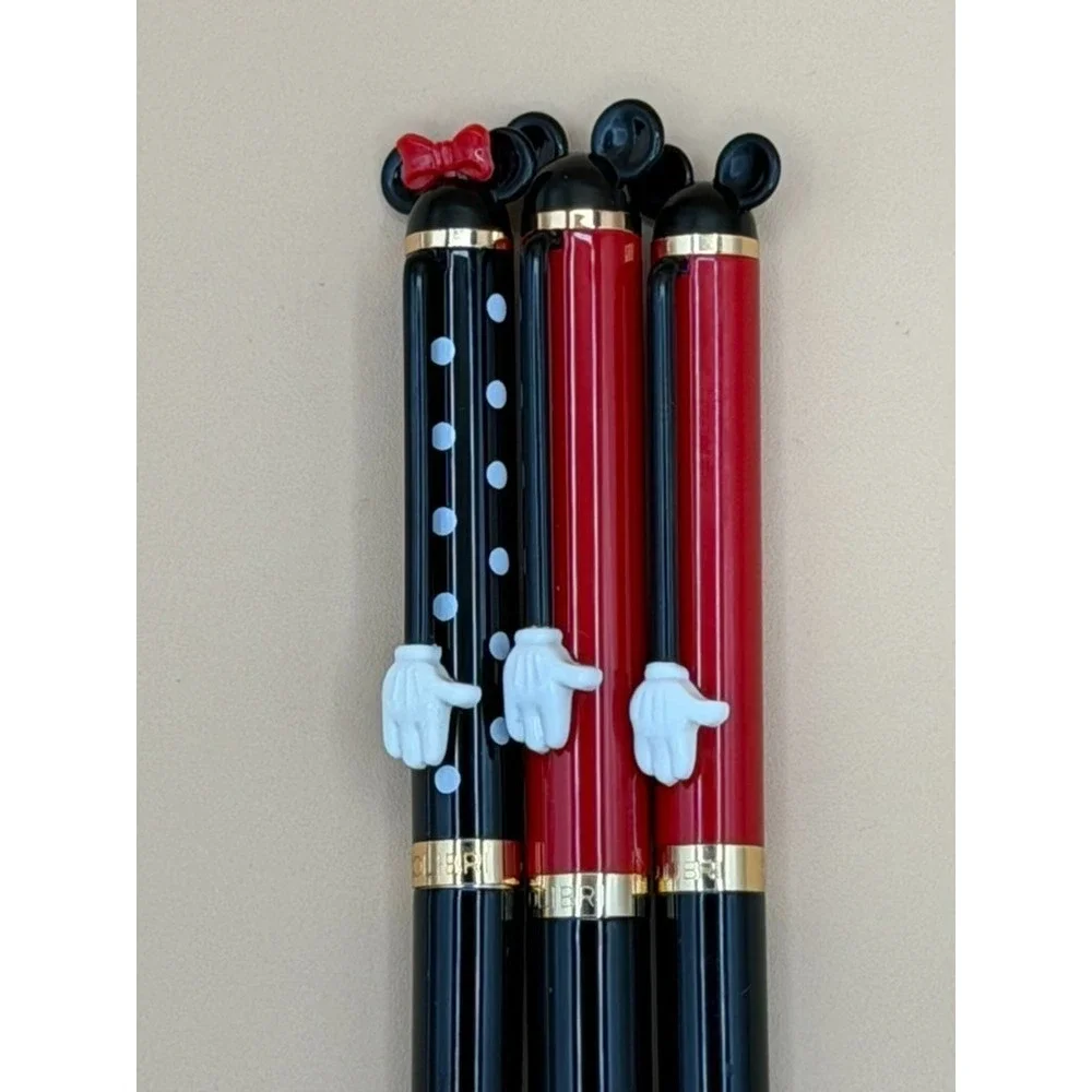 Vintage Colibri Disney Mickey Minnie 3 Pen Lot Fountain Ballpoint 1990s